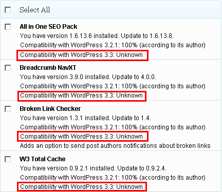 wordpress plugin compatibility