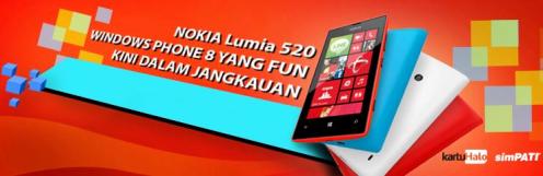 Nokia Lumia 520 terasa lebih lengkap Dengan Flash Optima dari simPATI