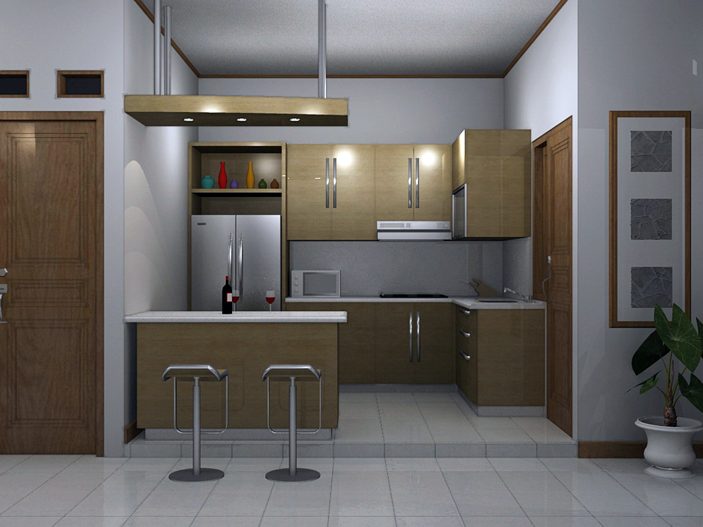 memanfaatkan sudut rumah untuk dapur minimalis keren