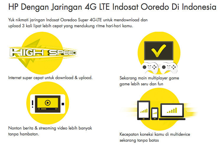 HP Dengan Jaringan 4G LTE Indosat Ooredo Di Indonesia