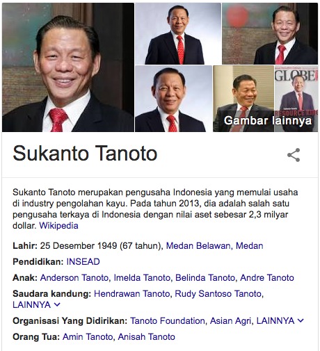 Biodata Singkat Sukanto Tanoto